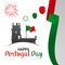Happy Portugal Day Vector Illustration