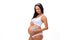 Happy pregnancy. Pregnant woman waiting for the firstborn