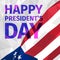 Happy President`s Day greeting card with US polygonal flag