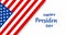 Happy President`s Day Handwritten Animated Text With USA Flag