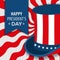 Happy President`s day poster design with uncle Sam hat. Vector Illustration