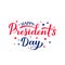 Happy Presidents Day calligraphy lettering isolated on white. American patriotic typography poster. Easy to edit vector template