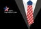 Happy presidents day design of USA necktie