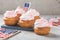 Happy Presidents day, February 17. Patriotic Baking Supply Cup Cake Holders for holiday and july 4th concepts