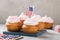 Happy Presidents day, February 17. Patriotic Baking Supply Cup Cake Holders for holiday and july 4th concepts