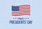 Happy Presidents` Day Poster with american flag vector