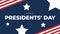 Happy Presidents` Day Text with Patriotic Stars and Stripes Background