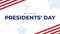 Happy Presidents` Day Typography with Patriotic Stars and Stripes Background