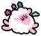 Happy Pretty Sleeping Lamb Dreams Symbol Cartoon