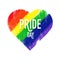 Happy Pride Day concept with heart shape for LGBTQ.