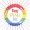 Happy pride day, rainbow celebration freedom LGBT community label