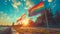 HAPPY PRiDE MONTH 2023\\\' on bluesky and rainbow flags background, concept for LGBTQ+ celebrations in pride month, June, 2023
