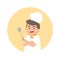 Happy professional chef man, Cute Character vector illustration.