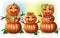 Happy Pumpkin Family