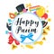 Happy Purim celebration card