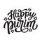 Happy Purim. Hand lettering text