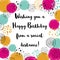 Happy Quarantined Birthday Funny Quarantine wishing with bright abstract ball Birth congratulation Birthday card