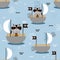 Happy raccoons - pirates, boats, decorative cute background. Colorful seamless pattern with animals