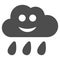 Happy Rain Cloud Flat Icon