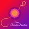 Happy Raksha Bandhan with Creative Rakhi Illustration. Raksha Bandhan Festival Greeting