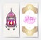 Happy Ramadan greeting card with beautiful lantern