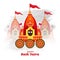 Happy rath yatra holiday celebration for lord jagannath background