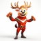 Happy Reindeer: A Lively And Energetic 3d Reborn Cartoon Character