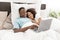 Happy relationships, modern gadgets and working in bed at home