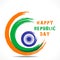 Happy republic day greeting design