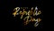 Happy Republic Day Greeting golden handwriting text with looping reflection light effect isolated on black. 4K 3D seamless loop.