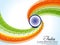 Happy republic day wave background