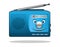 Happy retro transistor radio