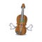 Happy rich violin with Money eye cartoon character style