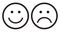 Happy and sad face icons