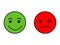 Happy and sad faces.Emoji sticker vector