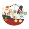 Happy Saint Nicholas or Sinterklaas and friends are coming to town at boat