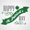 Happy Saint Patrick\'s Day Card. Typographic With