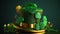 Happy Saint Patrick s Day with leprechaun hat and gold. St. Patrick\\\'s Day symbol, accessories