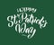 Happy Saint Patrick`s Day logotype. Hand lettering Irish vector design. Beer festival lettering typography icon. Saint Patricks