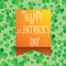 Happy Saint Patrick`s Day scatter shamrock card.