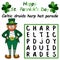Happy Saint Patrick`s Day word search puzzle for kids stock vector illustration