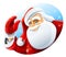 Happy Santa Claus face greeting