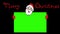 Happy Santa Claus over green blank. 4k animation.