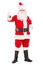 Happy Santa claus standing and giving a thumb up