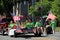 Happy scene, with girls sitting on truck,blowing bubbles, July 4th parade,Saratoga,NY,2016