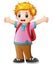 Happy schoolboy cartoon