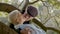 Happy senior couple spending time in park on sunny autumn day