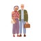 Happy senior people, fashionable elderly couple