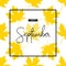 Happy September calligraphy inscription. Autumn banner template.