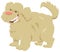 Happy shaggy dog cartoon animal character